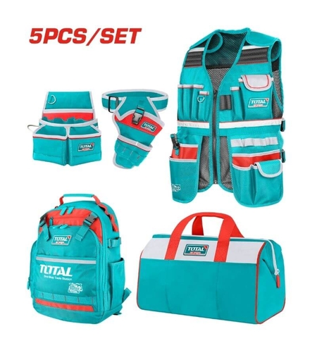 TOTAL - SET TRANSPORT UNELTE 5 PIESE (RUCSAC, GEANTA,VESTA,CENTURA,SUPORT BORMASINA)