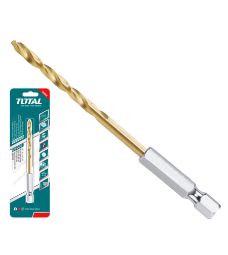TOTAL - BURGHIU CU CAP BIT PRINDERE HEXAGONALA HSS 3.5MM