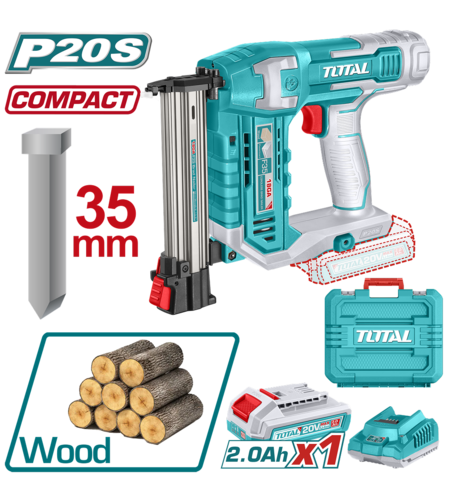 TOTAL - PISTOL PENTRU CUIE 20V-2.0Ah 15MM-35MM (INCLUDE ACUMULATOR + INCARCATOR)