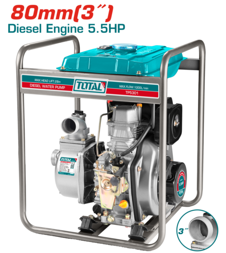 TOTAL - MOTOPOMPA DIESEL 3'' - 80MM