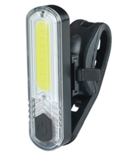 FAR LANTERNA - CAVALIER Baterie reincarcabila prin USB 10 COB chips - albe 60 Lumeni 4 Modalitati il