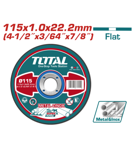 TOTAL - DISC DEBITARE METAL - 115MM