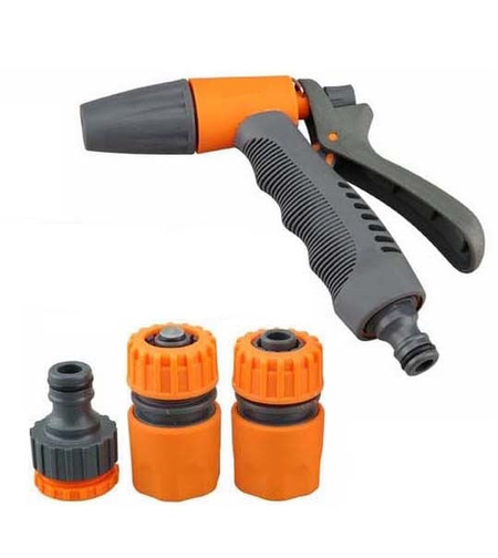 Set pistol pentru udat ajustabil+conectori furtun (plastic)