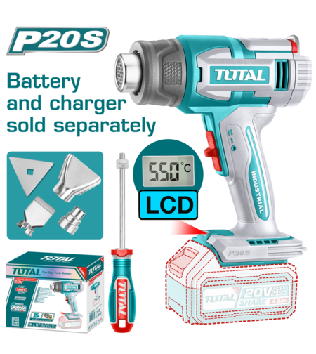 TOTAL - SUFLANTA CU AER CALD - 20V (NU INCLUDE ACUMULATOR)