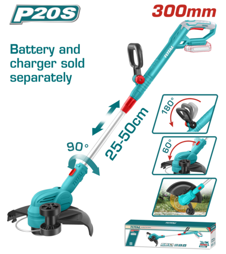 TOTAL - TRIMMER PENTRU GAZON - 20V (NU INCLUDE ACUMULATOR)