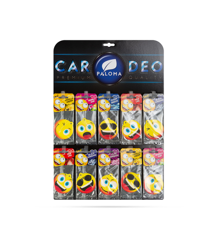 Odorizant auto Paloma Emo/Smiley Display 90 buc
