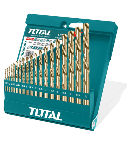TOTAL - SET BURGHIE PENTRU METAL HSS: 19 BUC