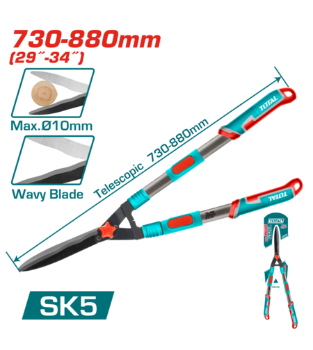 TOTAL - FOARFECA TELESCOPICA PENTRU TUNS GARD VIU, 710–860 MM