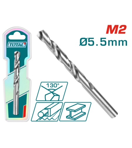 TOTAL - BURGHIU PENTRU METAL M2 HSS - 5.5MM (INDUSTRIAL)