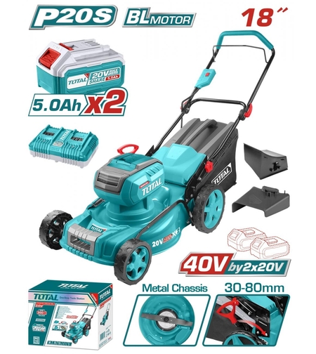 TOTAL - MASINA TUNS IARBA - 40V (INCLUDE ACUMULATOR SI INCARCATOR)