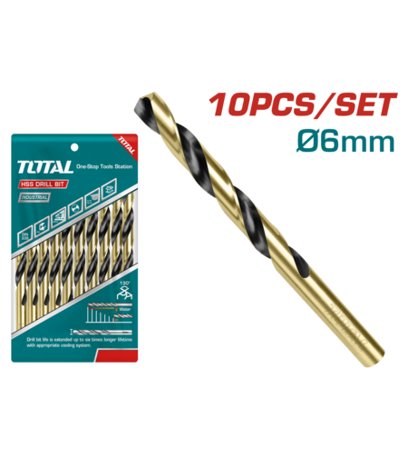 TOTAL - BURGHIU PENTRU METAL HSS - 6MM