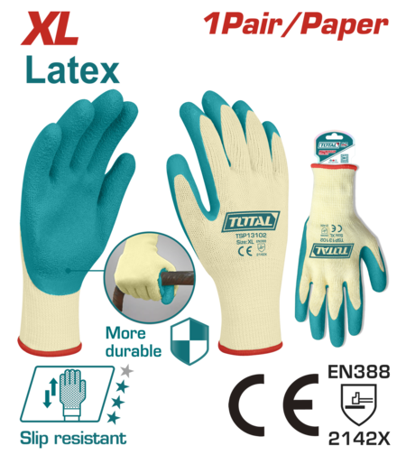 TOTAL - MANUSI DE PROTECTIE - LATEX + TEXTIL - XL