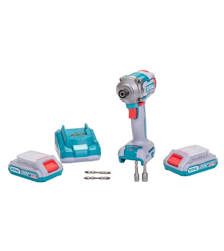 TOTAL - MASINA DE INSURUBAT CU IMPACT CU ACUMULATOR 20V-2.0AH LI-ION (INCLUDE 2 ACUMULATORI, 1 INCAR