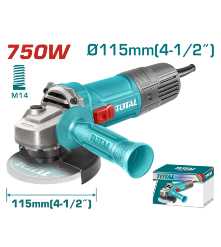 TOTAL - POLIZOR UNGHIULAR - 115MM - 750W (INDUSTRIAL)