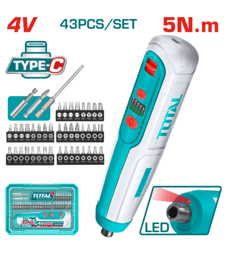 TOTAL - SURUBELNITA ELECTRICA 4V HEX 1/4''