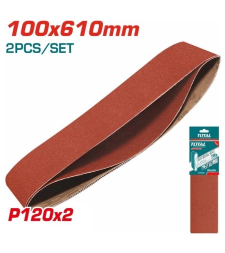 TOTAL - SET 2 BUC HARTIE ABRAZIVA PENTRU SLEFUITOR 100x610mm, P120