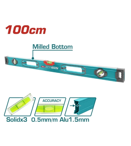 TOTAL - NIVELA CU BULA - 100CM - PRECIZIE 0.5MM (INDUSTRIAL)