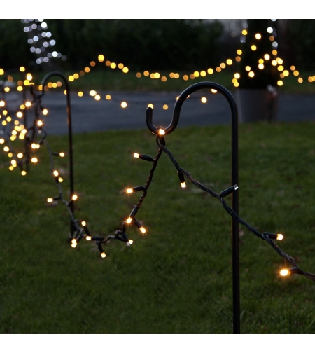Instalatie de Craciun Liniara Yoto, 50 m, 1 m Prelungitor 220V, 498 LED, 8 Jocuri de Lumini, Controler, Fir Negru, Utilizare Interior/Exterior, Protectie anti-inghet, Fir Cupru, Alb Cald
