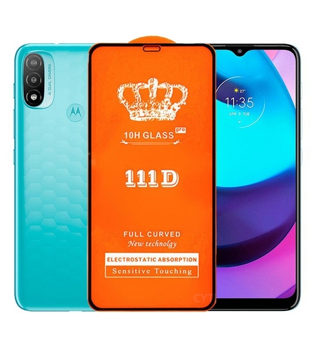 Folie Securizata pentru Motorola Moto E20, Flippy, Sticla de Protectie Compatibila cu Motorola Moto E20, Full Cover 111D, 10H GLASS, Margini Negre, Transparenta