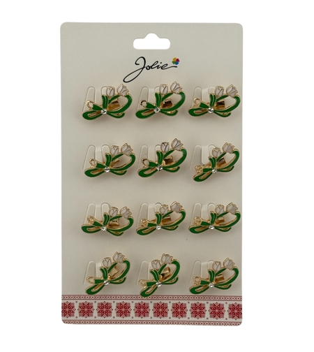 Set 12 Brose Martisor Primavara, Jolie, Model Ghiocel cu Piatra