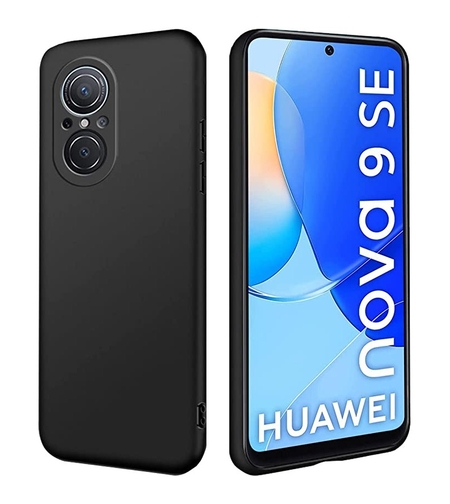 Husa Matte TPU pentru Huawei NOVA 9 SE, Vafy, Silicon Slim, Protectie Antisoc, Negru