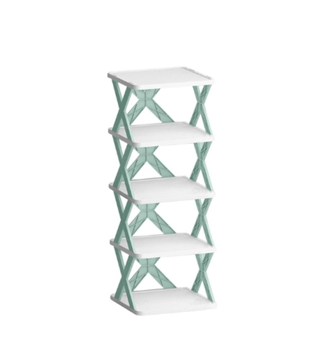 Organizator de Pantofi, Flippy, 5 Straturi, din ABS, Suport Modular, 65.5 x 24 x 26 cm, Turcoaz