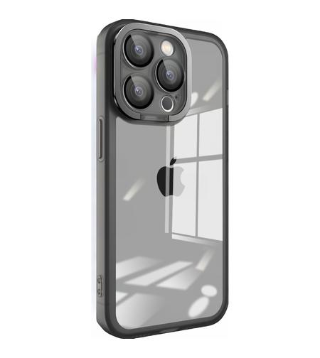 Husa protectie Vafy pentru Samsung A03S (164) Electroplated cu suport pentru camera, 1.5 mm grosime, protectie camera, Negru