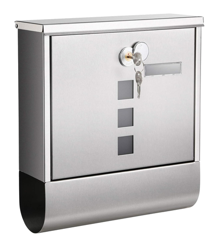 SONGMICS Cutie postala de exterior, pentru gard sau perete, din otel, 31x10x33cm, argintiu
