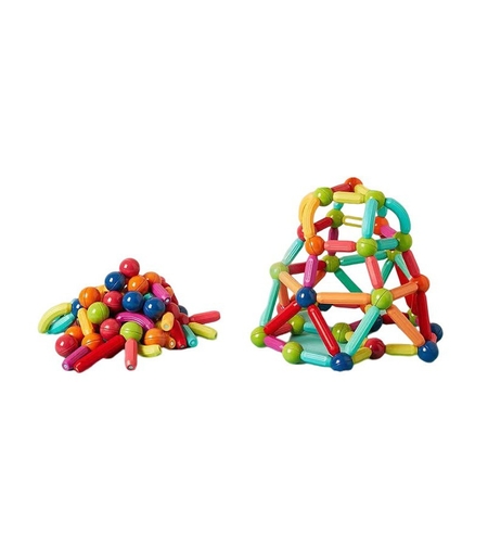 Piese Magnetice pentru Copii, Flippy, Set din 52 de Piese de diferite Culori, Constructor Magnetic cu Posibilitatea de a Construii forme Nelimitate, Multicolor