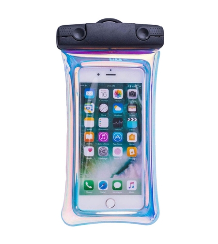 Husa subacvatica Holografica Waterproof Flippy, Snowproof, Universala, Impermeabila, cu Snur, pentru telefon sau documente, Negru