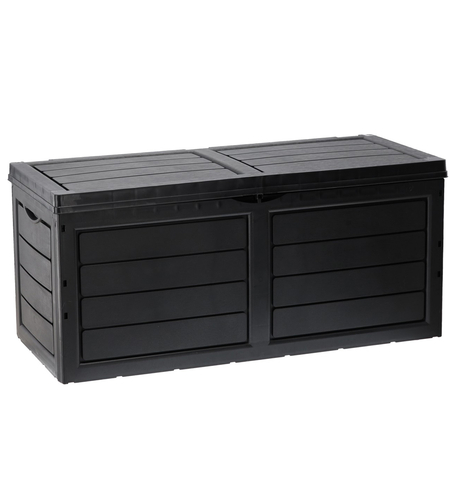 Cutie depozitare gradina 320 l, pentru perne si accesorii, 119x52x53 cm, negru