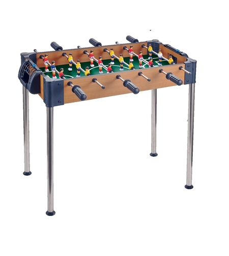 Masa de Fotbal, Flippy, cu Picioare Inalte, 6 Manere, Tablou de Scor, 62 x 8 x 35.5 cm, din Lemn/Otel si ABS, Maro