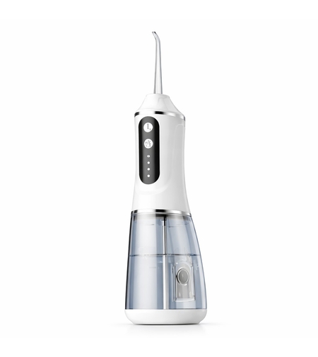 Irigator Bucal Electric, Flippy, Portabil, Dus Bucal pentru Curatare, Indepartare Tartru, 4 Capete, 25 x 8 x 8 cm, Alb