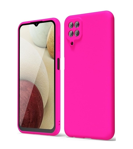 Husa de Protectie, Vafy, pentru Samsung A12, din Liquid Silicone, Flexibila, Fucshia
