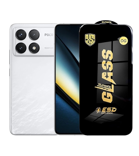 Folie de Protectie pentru Xiaomi Poco F6 Pro, Vafy, Sticla Securizata ESD, Margini Negre, Rezistenta la Zgirieturi, Antistatica, 0.35 mm, Transparenta