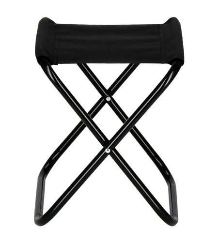 Scaun pliabil pentru camping sau pescuit, cadru metalic, maxim 100 kg, 26x26x34 cm, negru