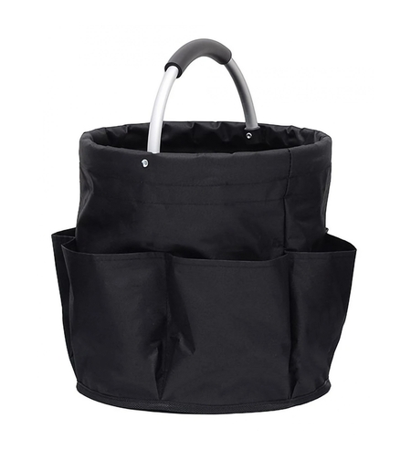 Geanta Cos pentru Scule de 17L, Vafy, Buzunare Exterioare, Cos de Picnic Portabil, Cos pentru Plaja, Cos pentru Curatenie, din Material Oxford 600 D, 28 x 28 x 28 cm, Negru