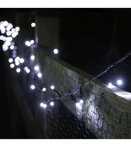 Instalatie de Craciun cu Baterii Tip Liniar, 2 jocuri de lumini, Fir Verde 3 m 30 LED -uri, Alb Rece