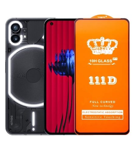Folie Sticla Securizata pentru Nothing Phone 1, Vafy, Sticla de Protectie Compatibila cu Nothing Phone 1, Full Cover 111D, HD, Margini Negre, Transparenta