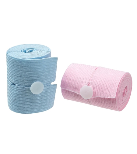 Set 2 Centuri de Monitorizare a Ritmului Cardiac Fetal, Flippy, Material Moale si Elastic, 6 x 130 cm, Albastru/Roz