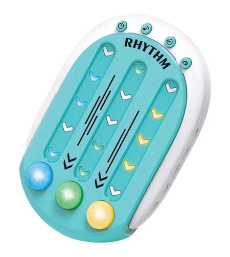 Jucarie Interactiva, Flippy, Tip Jocuri Ritmice, +3 Ani, din ABS, 8 Niveluri de Joc, 9.5 x 2.5 x 13.6 cm, Albastru