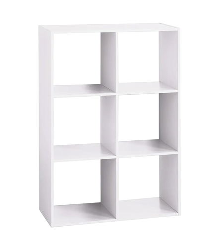 Biblioteca 5Five Mix n'Modul, 6 compartimente, PAL, 68x32x101 cm, alb