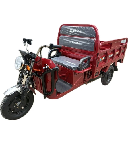 Triciclu Electic de Marfa Chuanqi, Saige, Fara Permis, Motor 1600W, Baterie 72V32Ah, Autonomie 60km, 250x88x115 cm, Viteza Maxima 25km/h, Rosu