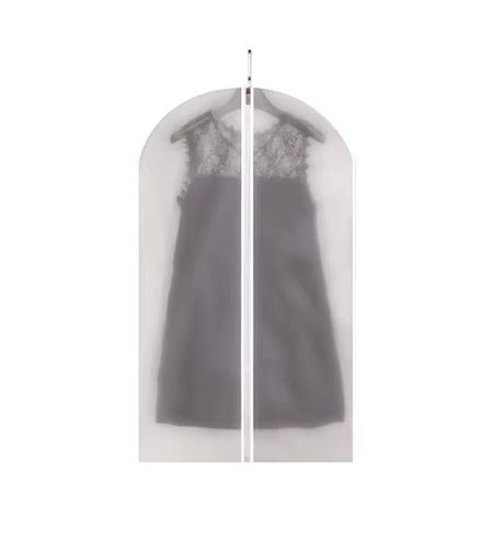Set 5 Huse de Depozitare cu Fermoar, Flippy, pentru Haine, de Protectie, pentru Voiaj, Netesut, Rezistent la Praf, 60x100 cm, Transparent-Alb