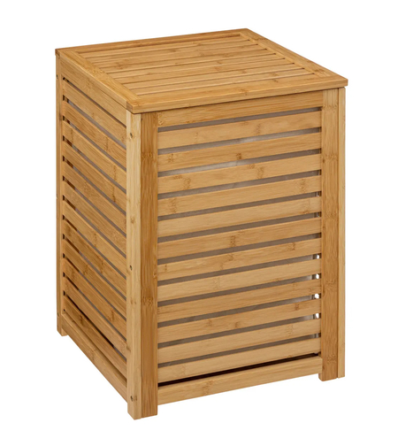 Cos rufe 5Five Sicela din lemn MDF, capacitate 65 litri, 40x40x58 cm, natur