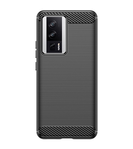 Husa de Protectie pentru Xiaomi Redmi 12, Vafy, Protectie 360, din TPU cu element de Carbon, Anti Alunecare, 1.8 mm, Negru