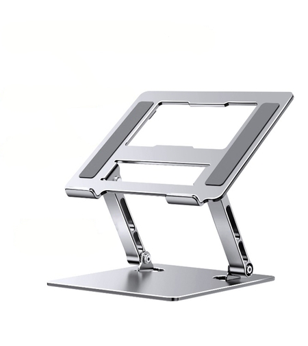 Stand Laptop si Tableta, Flippy, Suport Laptop Ergonomic, Pliabil, Ajustabil pe Inaltime, Portabil, Anti Alunecare, 27.7 x 27.7 x 5 cm, Gri