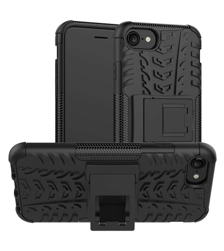 Husa de Protectie, Flippy, pentru Apple iPhone 11, Defender Model 3 cu Suport, Silicon, Plastic, Negru