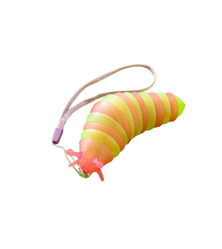 Jucarie Senzoriala Antistres, Flippy, Fidget Toys, Omida Tip Breloc, 11 cm, +3 Ani, Roz/Verde