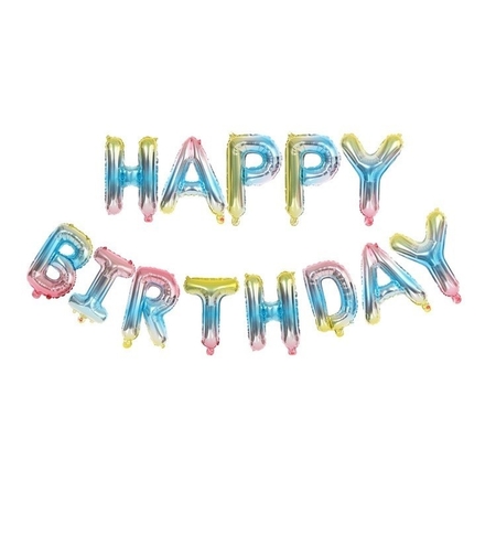 Set baloane folie Flippy, Happy Birthday, 40 cm, multicolor